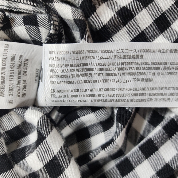 Hollister Black White Gingham Romper Sweetheart Lace-up Embroidered Bodice Small - Picture 9 of 14